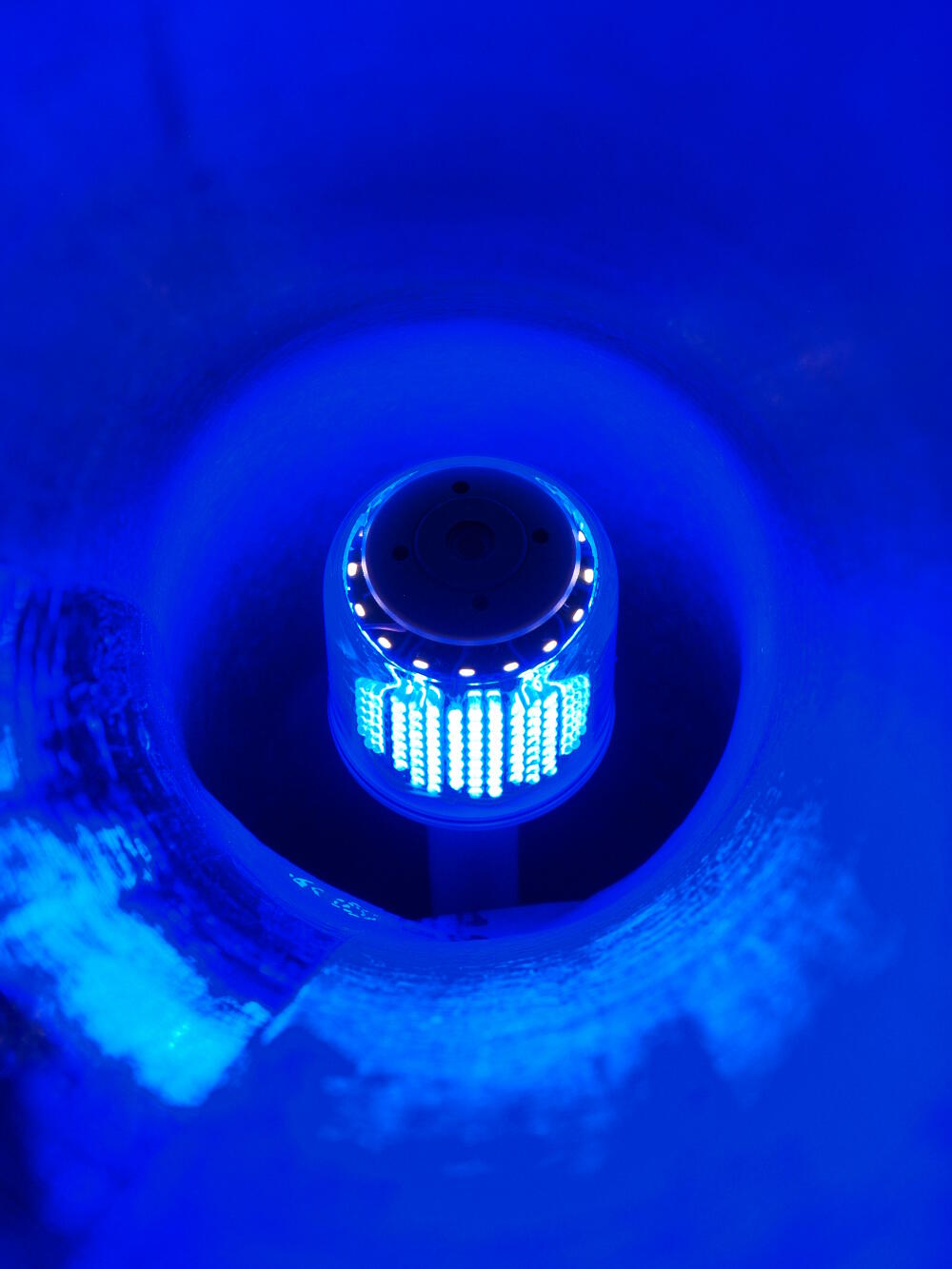 Blue light LED curing of CIPP liner