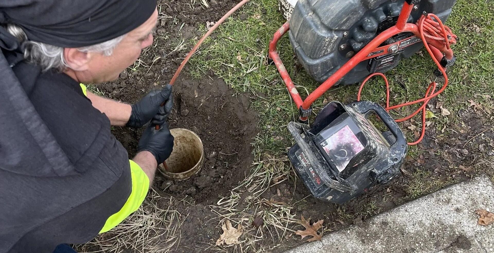 Dye test in progress