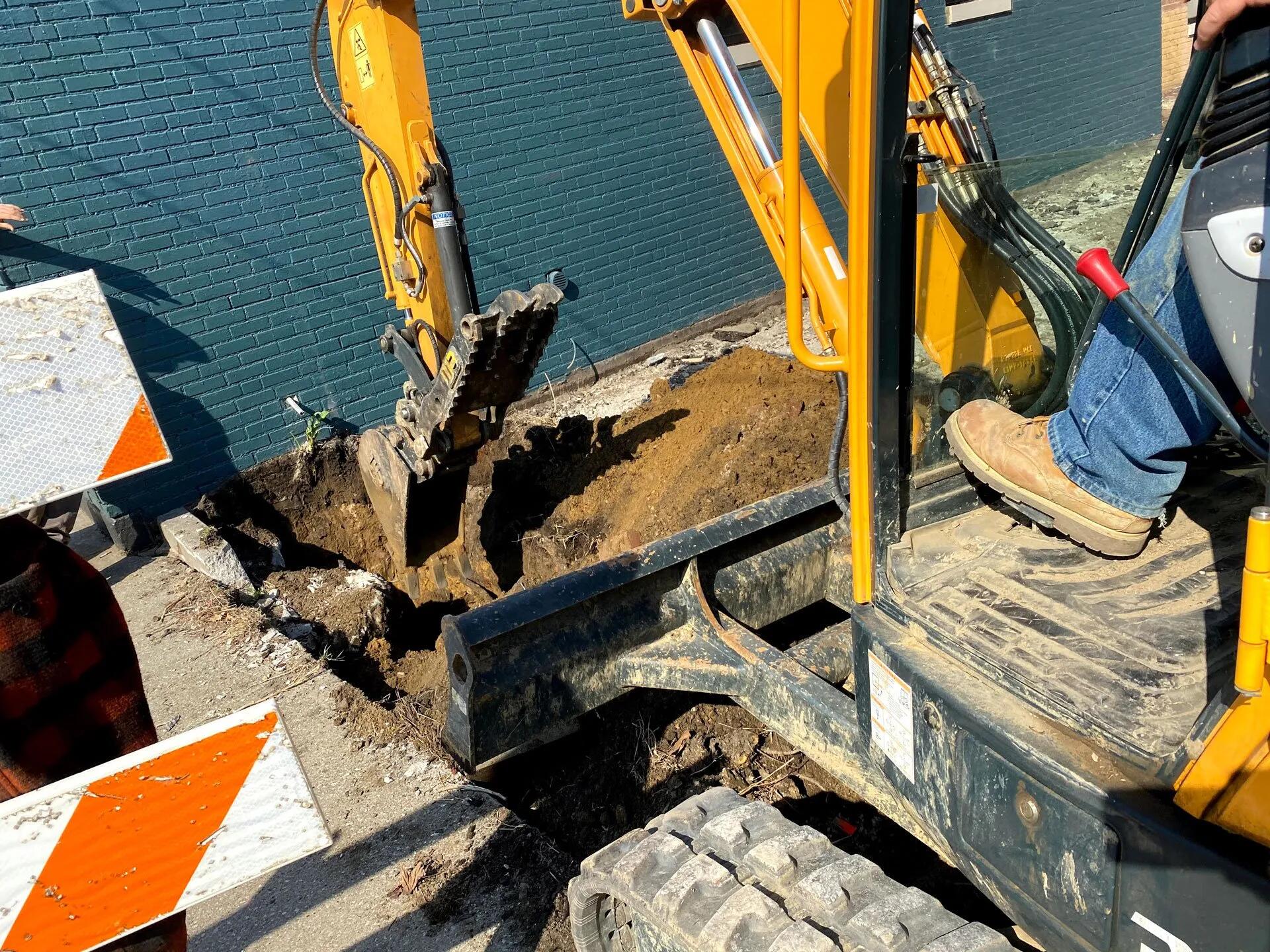 Excavation work in progress