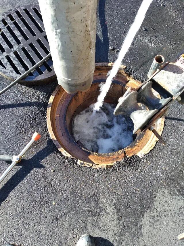 Vac truck catch basin cleaning commercial lot Northeast Ohio